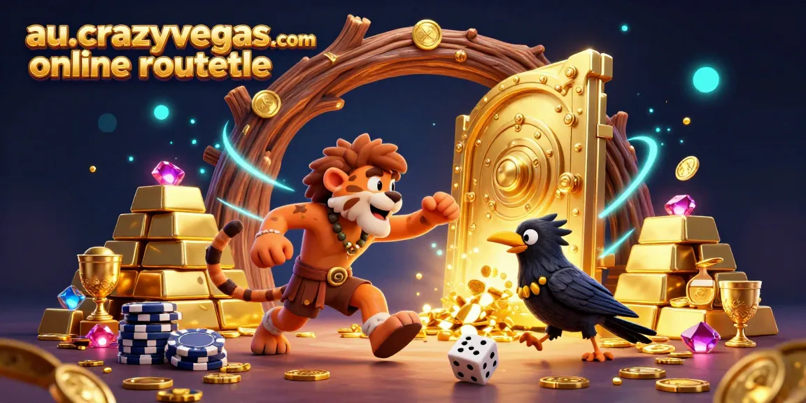 Engage in thrilling games at au.crazyvegas.com online roulette's vibrant prehistoric casino atmosphere.