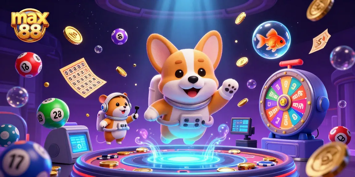Experience the thrilling world of max 88 with vibrant casino elements and engaging characters.
