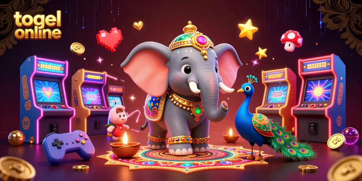 Menang besar di togel online dengan tampilan ilustrasi kasino mewah dan berwarna.