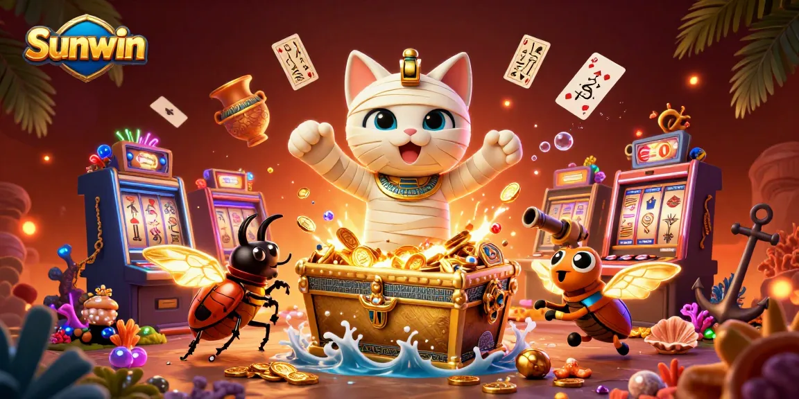 Sunwin engages players with vibrant 3D casino adventure featuring a mystical Egyptian mummy cat