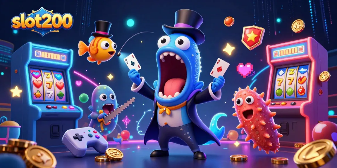 Permainan slot200 yang menarik dengan karakter unik menampilkan gulper eel sihir dan anglerfish.