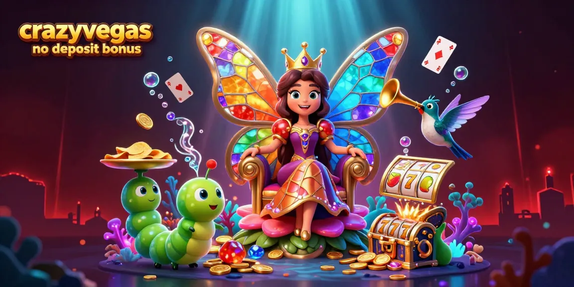 Experience the crazyvegas no deposit bonus with 3D characters and casino elements in a vibrant underwater scene.